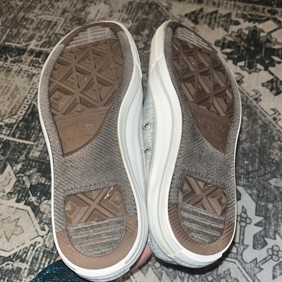 Converse Chuck Taylor silver glitter all star low size 7 - Picture 9 of 9